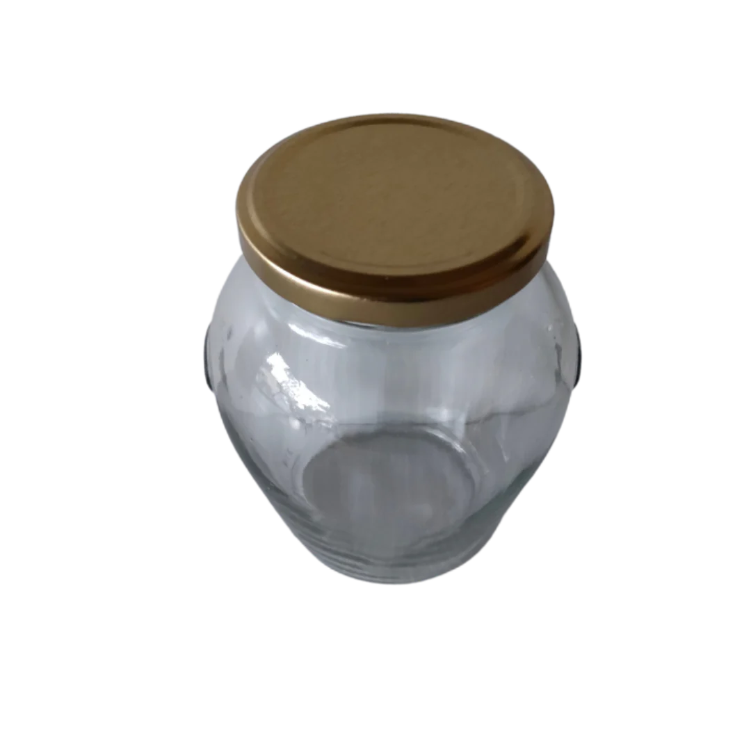 Frasco Orcio 370mL com Tampa Dourada